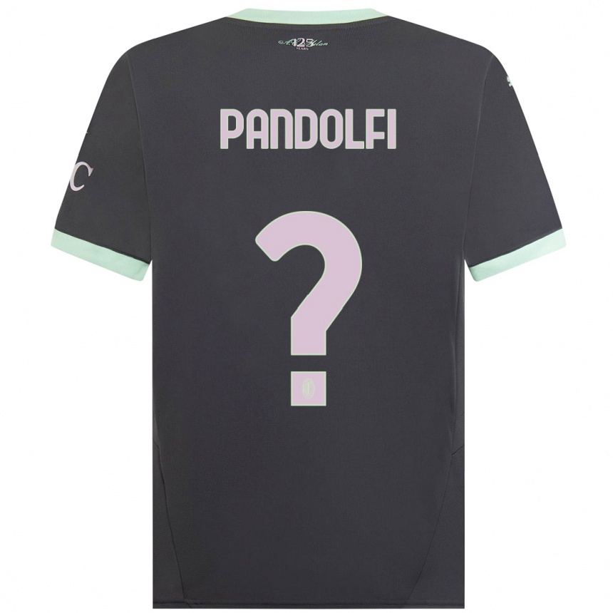 Mujer Fútbol Camiseta Fabio Pandolfi #0 Gris Equipación Tercera 2024/25 Argentina