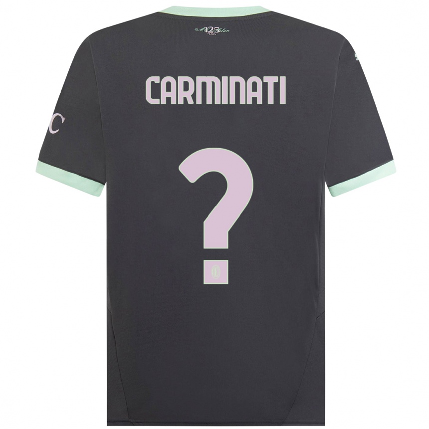 Mujer Fútbol Camiseta Diego Carminati #0 Gris Equipación Tercera 2024/25 Argentina