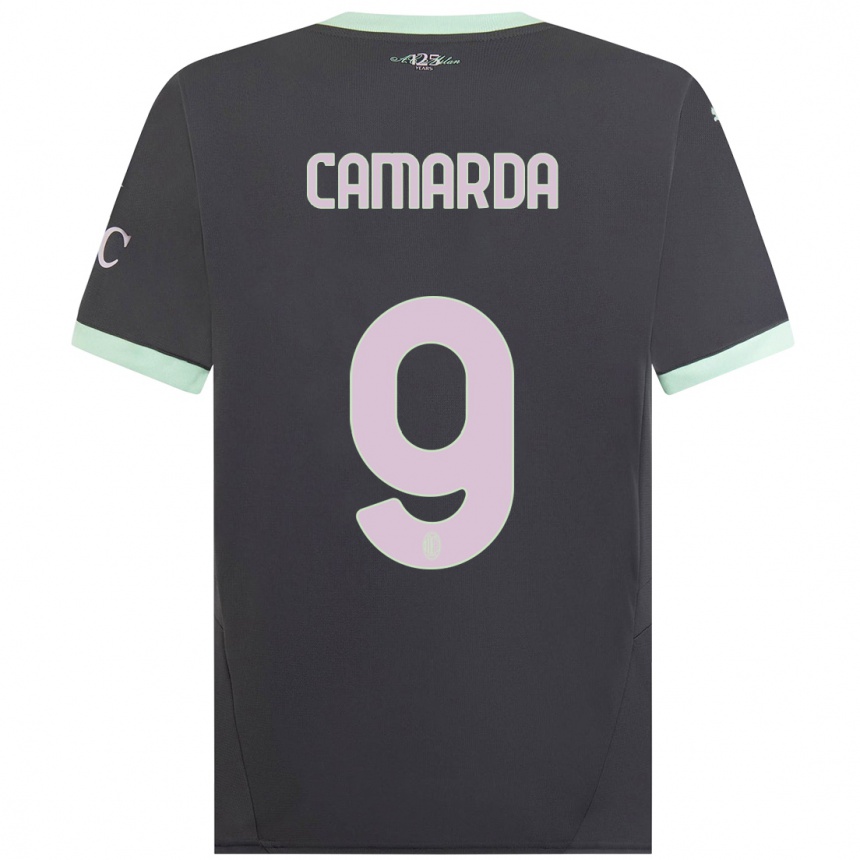 Mujer Fútbol Camiseta Francesco Camarda #9 Gris Equipación Tercera 2024/25 Argentina