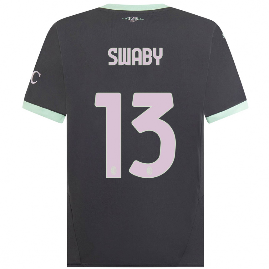 Mujer Fútbol Camiseta Allyson Swaby #13 Gris Equipación Tercera 2024/25 Argentina