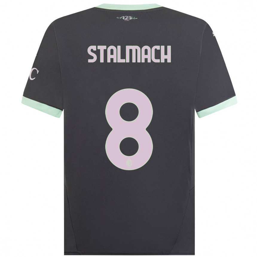 Mujer Fútbol Camiseta Dariusz Stalmach #8 Gris Equipación Tercera 2024/25 Argentina