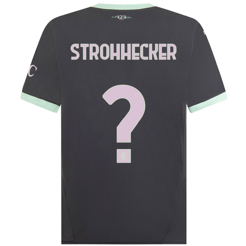 Mujer Fútbol Camiseta Riccardo Strohhecker #0 Gris Equipación Tercera 2024/25 Argentina