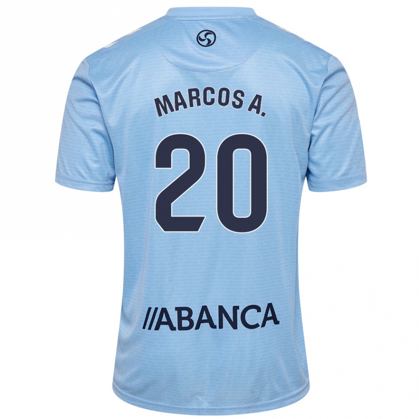 Niño Fútbol Camiseta Marcos Alonso #20 Azul Rojo 1ª Equipación 2024/25 Argentina