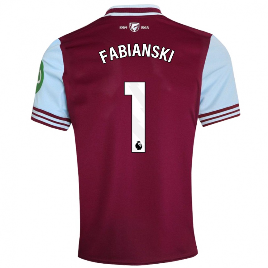 Niño Fútbol Camiseta Lukasz Fabianski #1 Rojo Oscuro 1ª Equipación 2024/25 Argentina