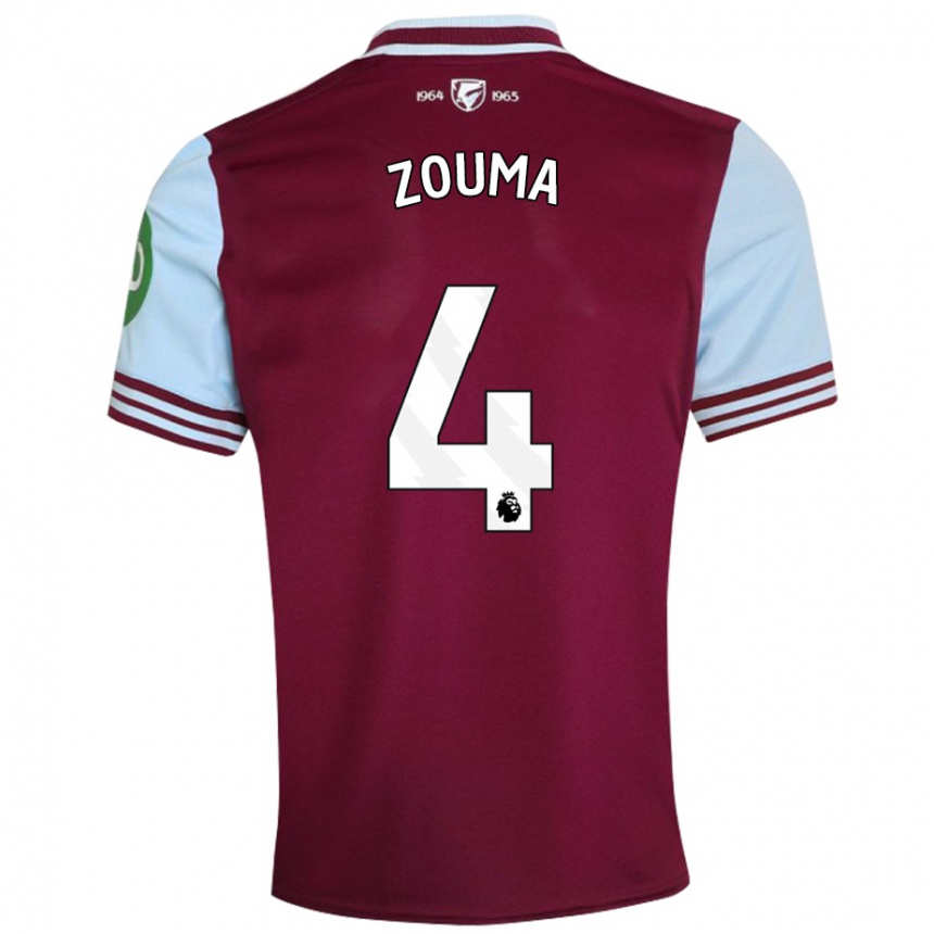 Niño Fútbol Camiseta Kurt Zouma #4 Rojo Oscuro 1ª Equipación 2024/25 Argentina