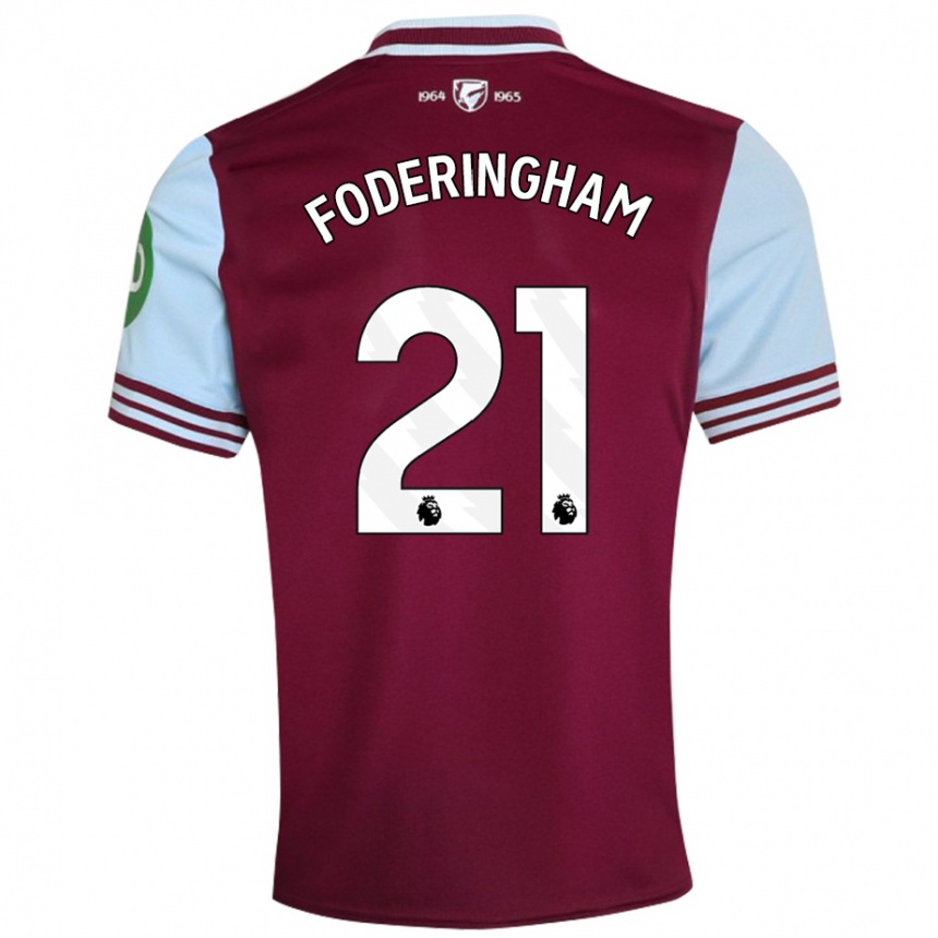 Niño Fútbol Camiseta Wes Foderingham #21 Rojo Oscuro 1ª Equipación 2024/25 Argentina