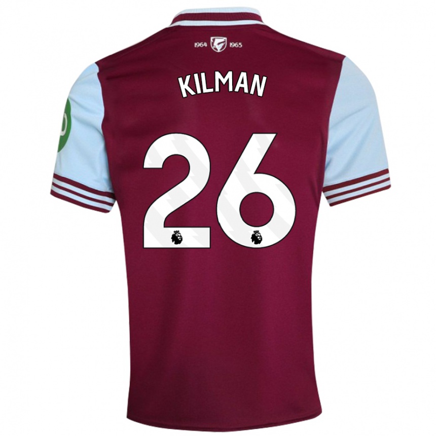 Niño Fútbol Camiseta Max Kilman #26 Rojo Oscuro 1ª Equipación 2024/25 Argentina