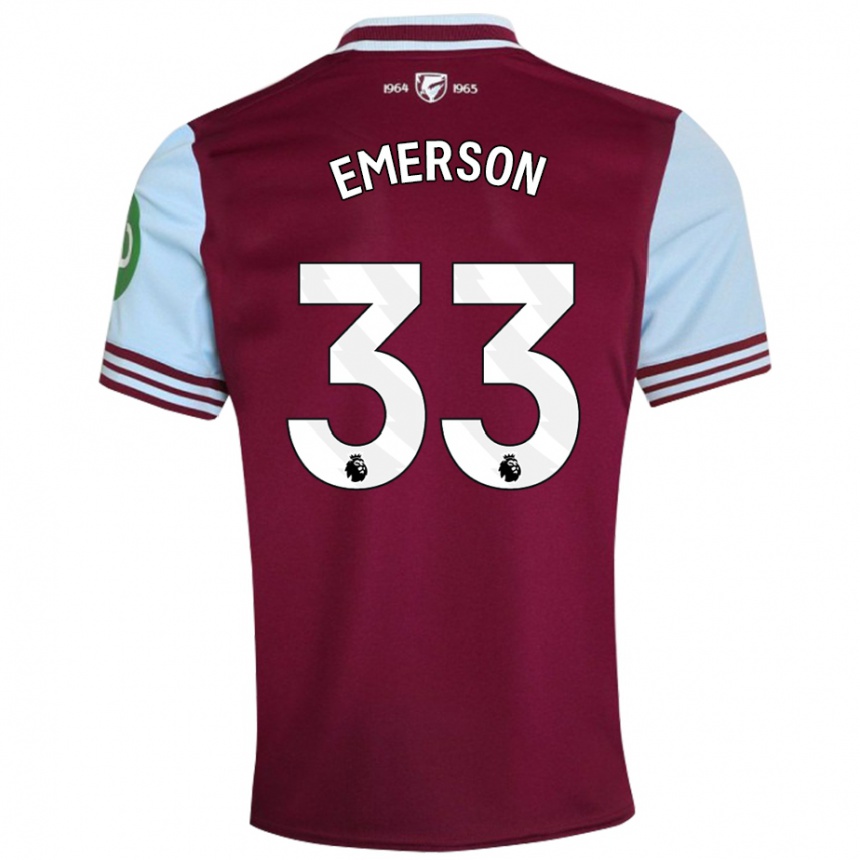 Niño Fútbol Camiseta Emerson Palmieri #33 Rojo Oscuro 1ª Equipación 2024/25 Argentina