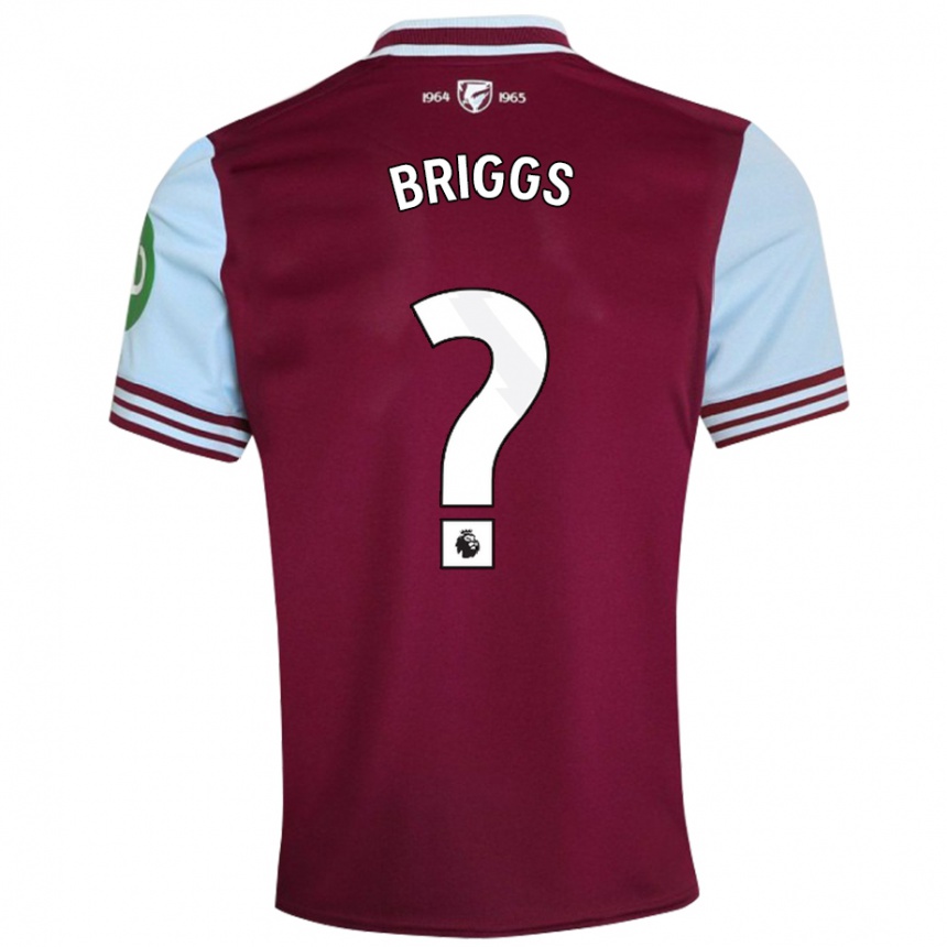 Niño Fútbol Camiseta Josh Briggs #0 Rojo Oscuro 1ª Equipación 2024/25 Argentina