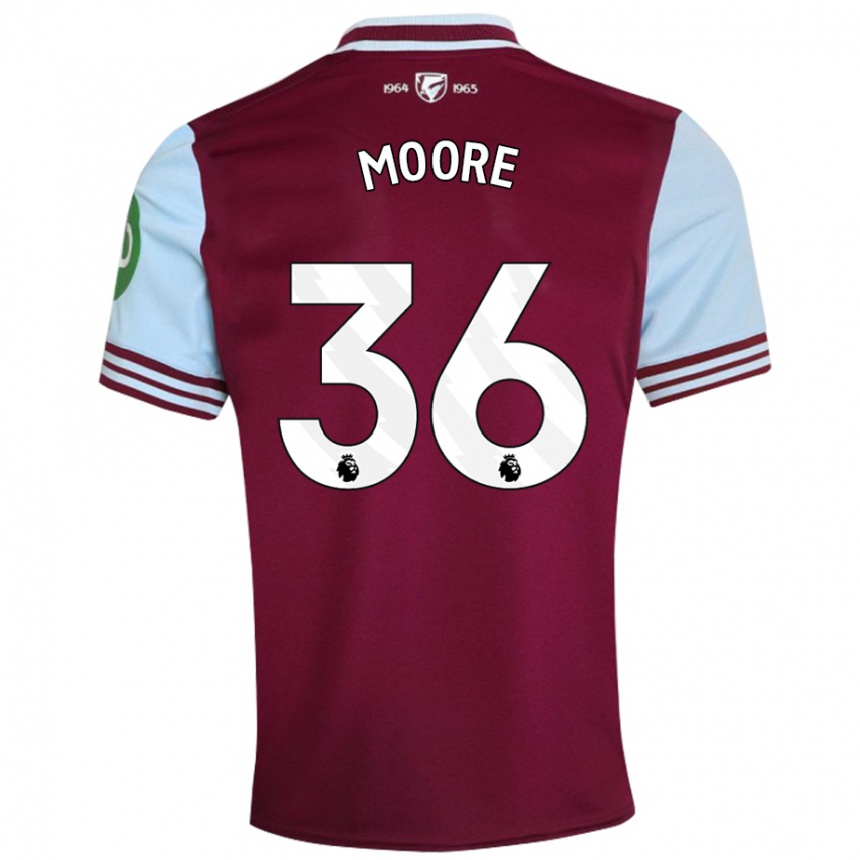 Niño Fútbol Camiseta Sean Moore #36 Rojo Oscuro 1ª Equipación 2024/25 Argentina