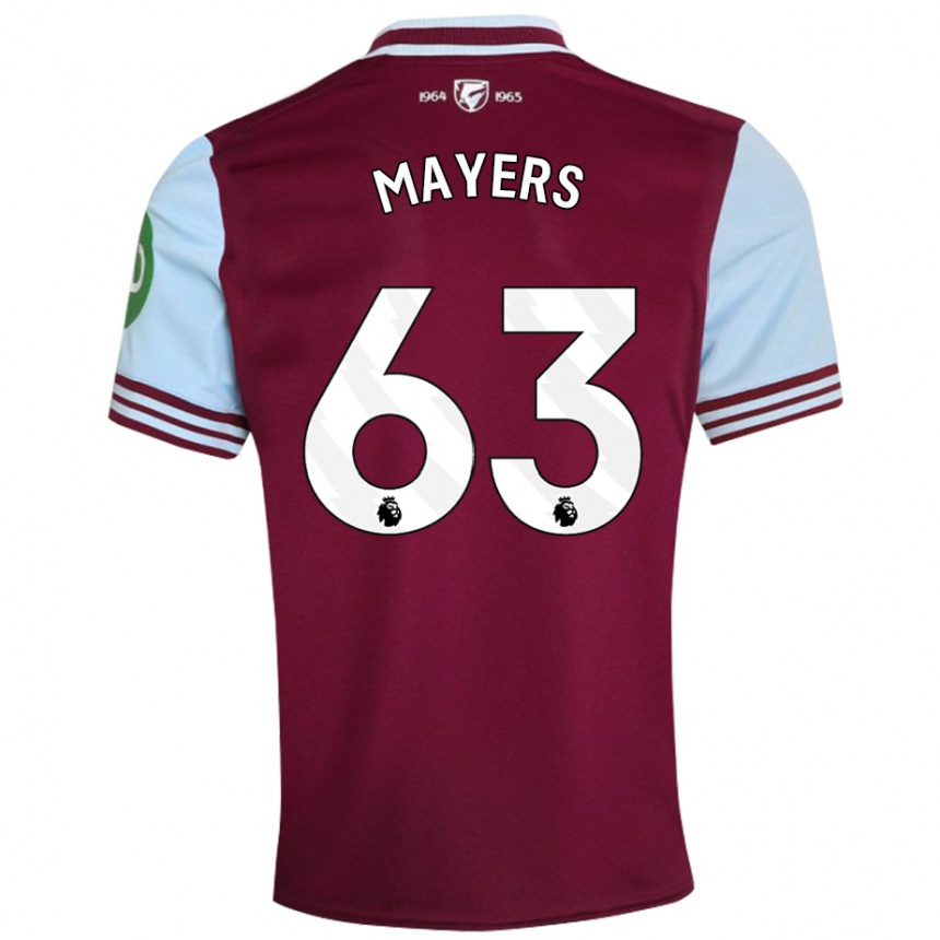 Niño Fútbol Camiseta Ezra Mayers #63 Rojo Oscuro 1ª Equipación 2024/25 Argentina