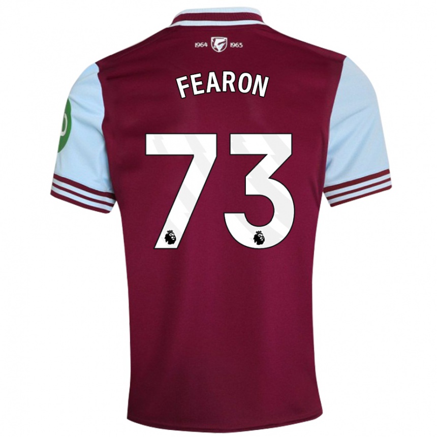 Niño Fútbol Camiseta Preston Fearon #73 Rojo Oscuro 1ª Equipación 2024/25 Argentina