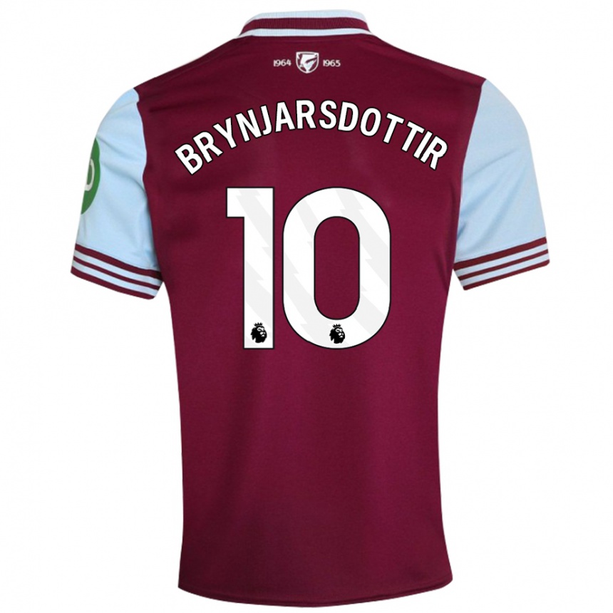 Niño Fútbol Camiseta Dagný Brynjarsdóttir #10 Rojo Oscuro 1ª Equipación 2024/25 Argentina