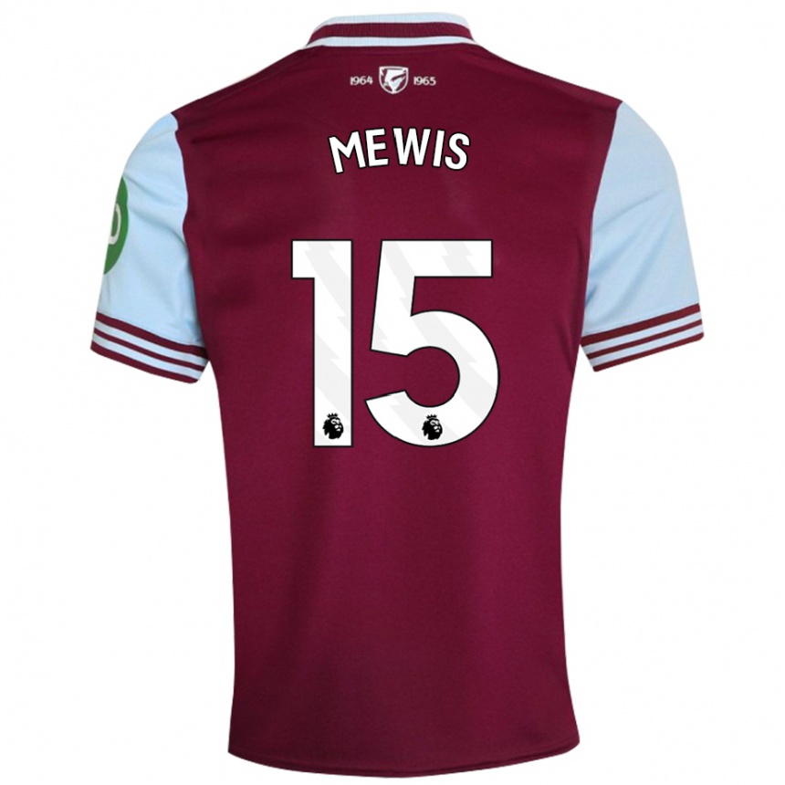 Niño Fútbol Camiseta Kristie Mewis #15 Rojo Oscuro 1ª Equipación 2024/25 Argentina