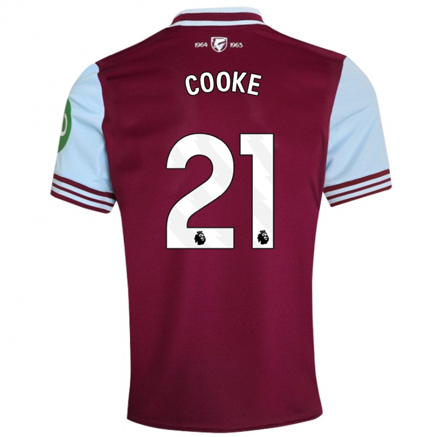 Niño Fútbol Camiseta Shannon Cooke #21 Rojo Oscuro 1ª Equipación 2024/25 Argentina