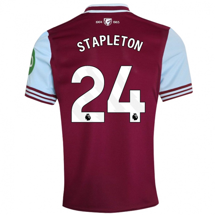 Niño Fútbol Camiseta Jessie Stapleton #24 Rojo Oscuro 1ª Equipación 2024/25 Argentina