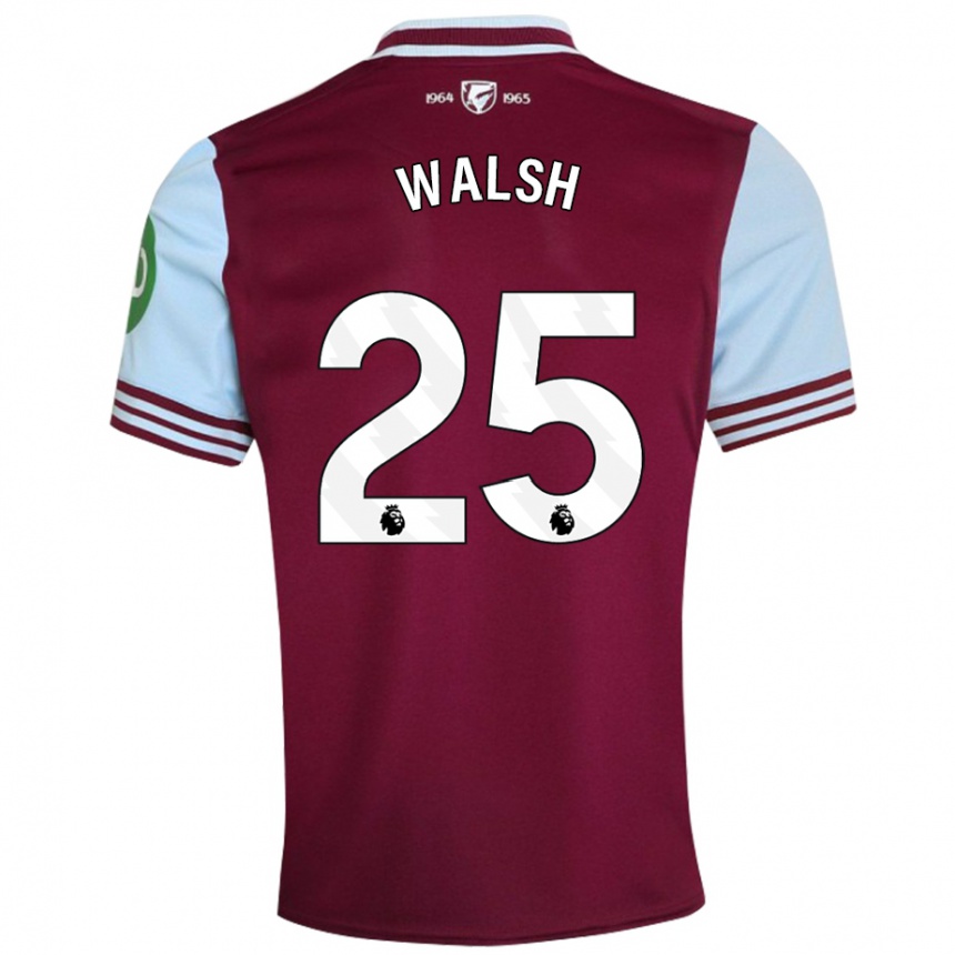 Niño Fútbol Camiseta Megan Walsh #25 Rojo Oscuro 1ª Equipación 2024/25 Argentina