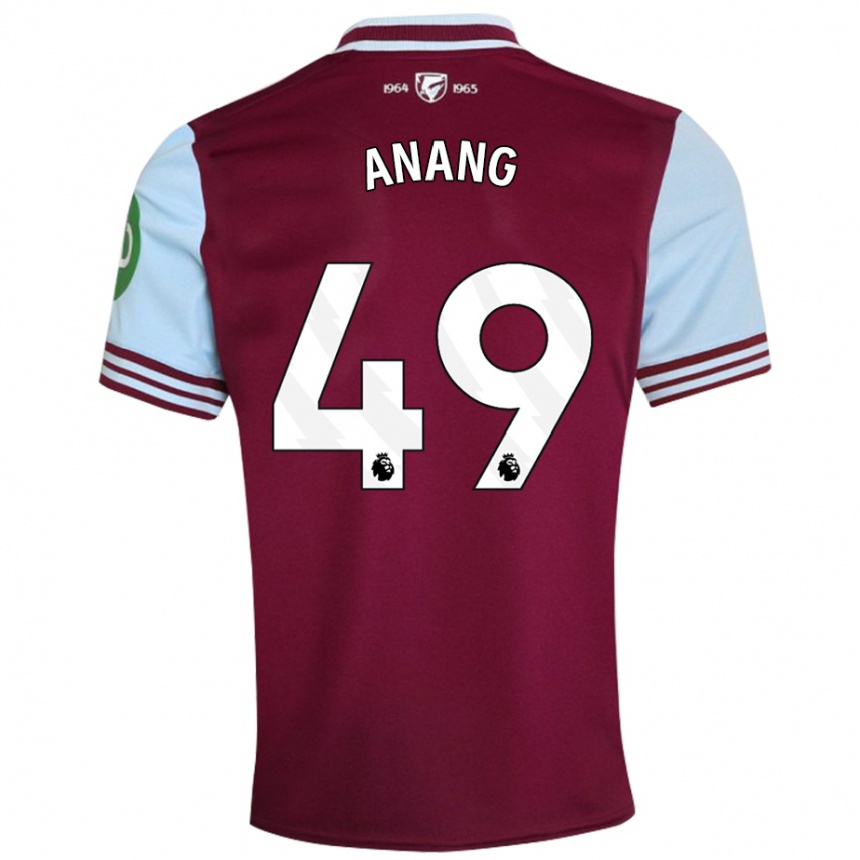 Niño Fútbol Camiseta Joseph Anang #49 Rojo Oscuro 1ª Equipación 2024/25 Argentina