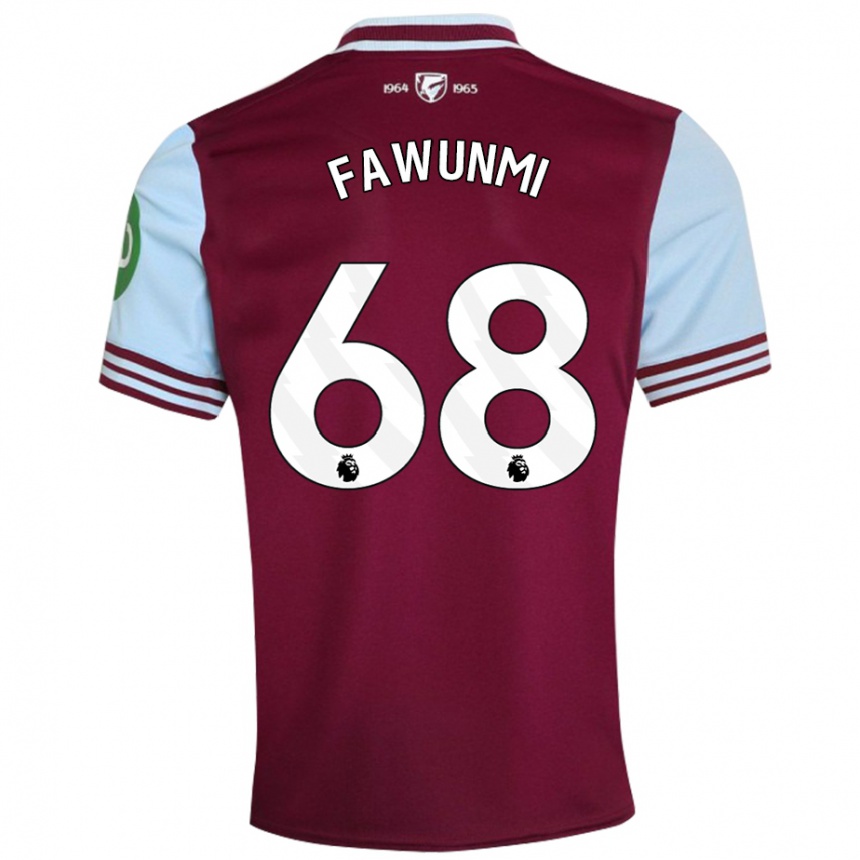 Niño Fútbol Camiseta Favour Fawunmi #68 Rojo Oscuro 1ª Equipación 2024/25 Argentina