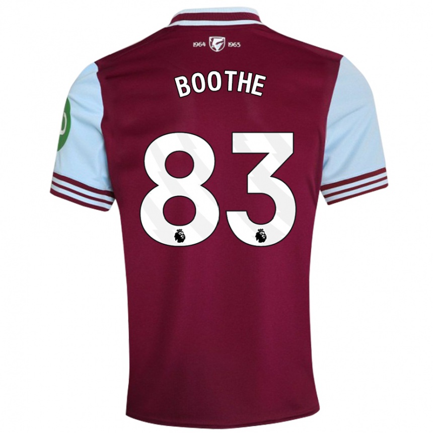 Niño Fútbol Camiseta Sebastian Boothe #83 Rojo Oscuro 1ª Equipación 2024/25 Argentina