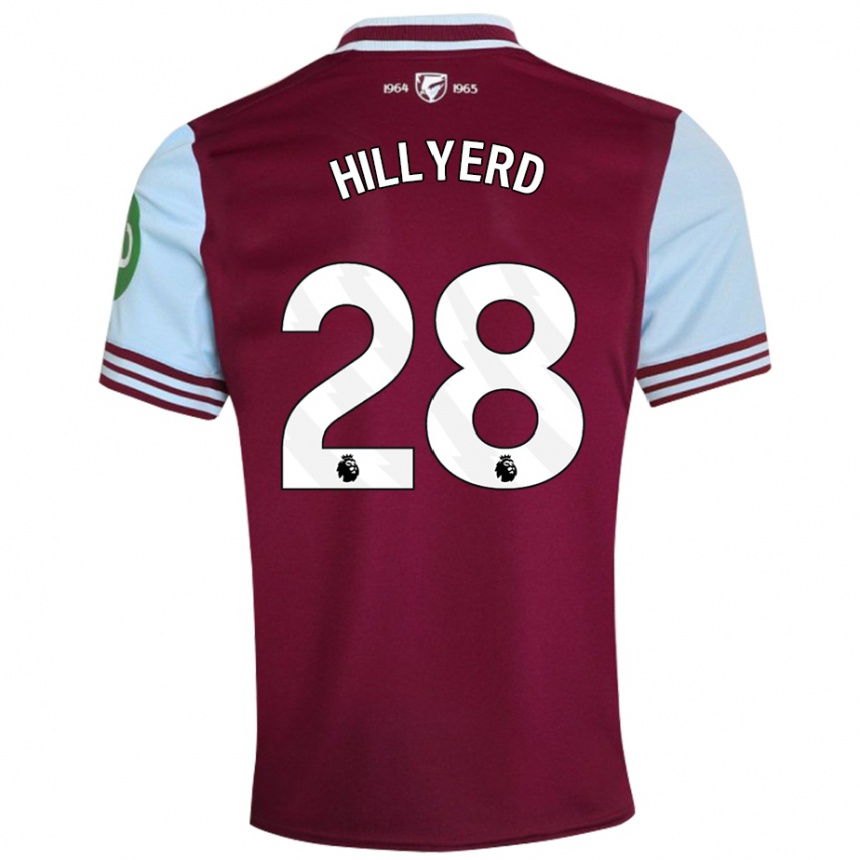 Niño Fútbol Camiseta Sophie Hillyerd #28 Rojo Oscuro 1ª Equipación 2024/25 Argentina