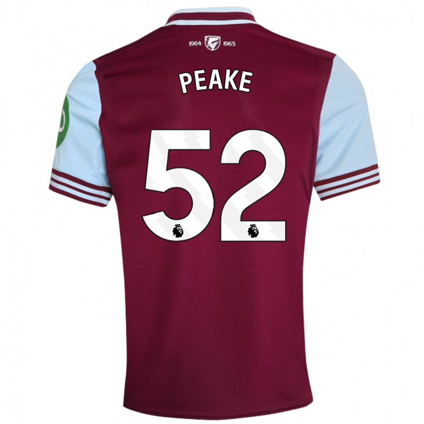 Niño Fútbol Camiseta Lennon Peake #52 Rojo Oscuro 1ª Equipación 2024/25 Argentina