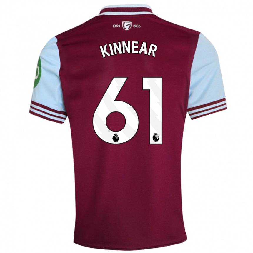 Niño Fútbol Camiseta Brian Kinnear #61 Rojo Oscuro 1ª Equipación 2024/25 Argentina