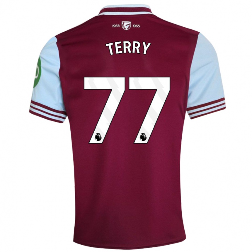 Niño Fútbol Camiseta Mason Terry #77 Rojo Oscuro 1ª Equipación 2024/25 Argentina