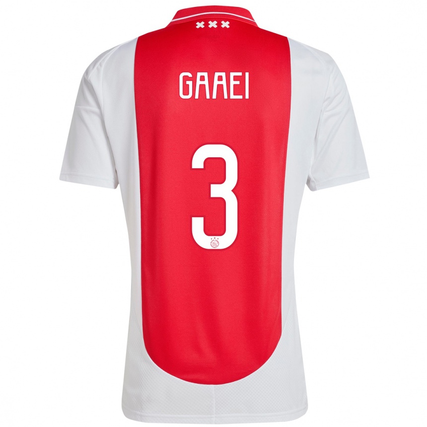 Niño Fútbol Camiseta Anton Gaaei #3 Rojo Blanco 1ª Equipación 2024/25 Argentina