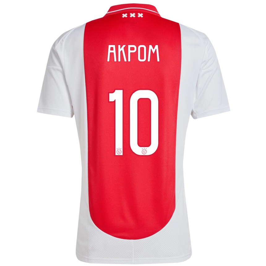 Niño Fútbol Camiseta Chuba Akpom #10 Rojo Blanco 1ª Equipación 2024/25 Argentina