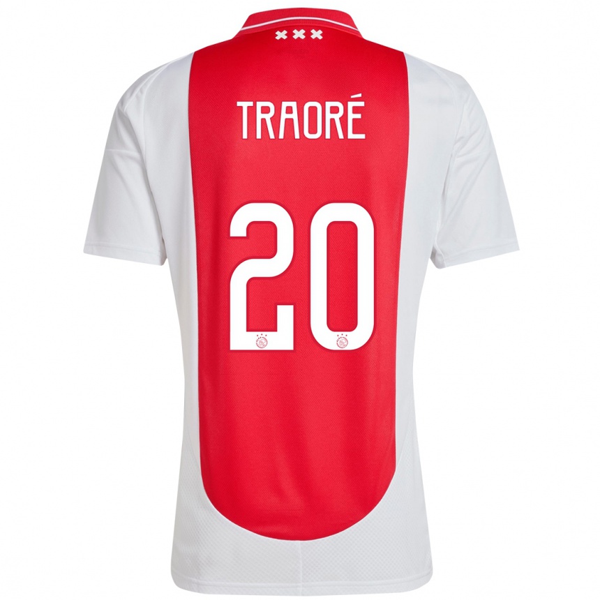 Niño Fútbol Camiseta Bertrand Traoré #20 Rojo Blanco 1ª Equipación 2024/25 Argentina