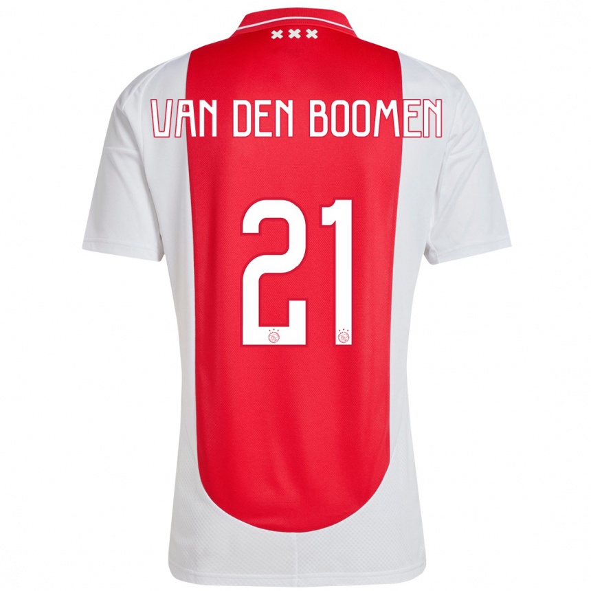 Niño Fútbol Camiseta Branco Van Den Boomen #21 Rojo Blanco 1ª Equipación 2024/25 Argentina