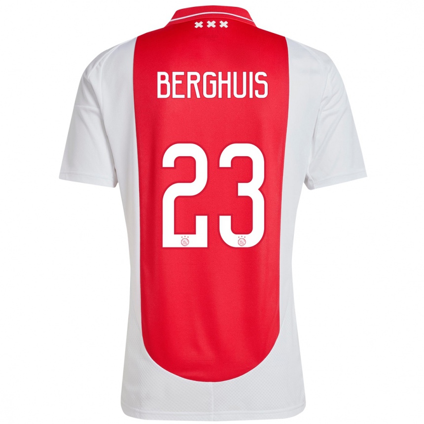 Niño Fútbol Camiseta Steven Berghuis #23 Rojo Blanco 1ª Equipación 2024/25 Argentina