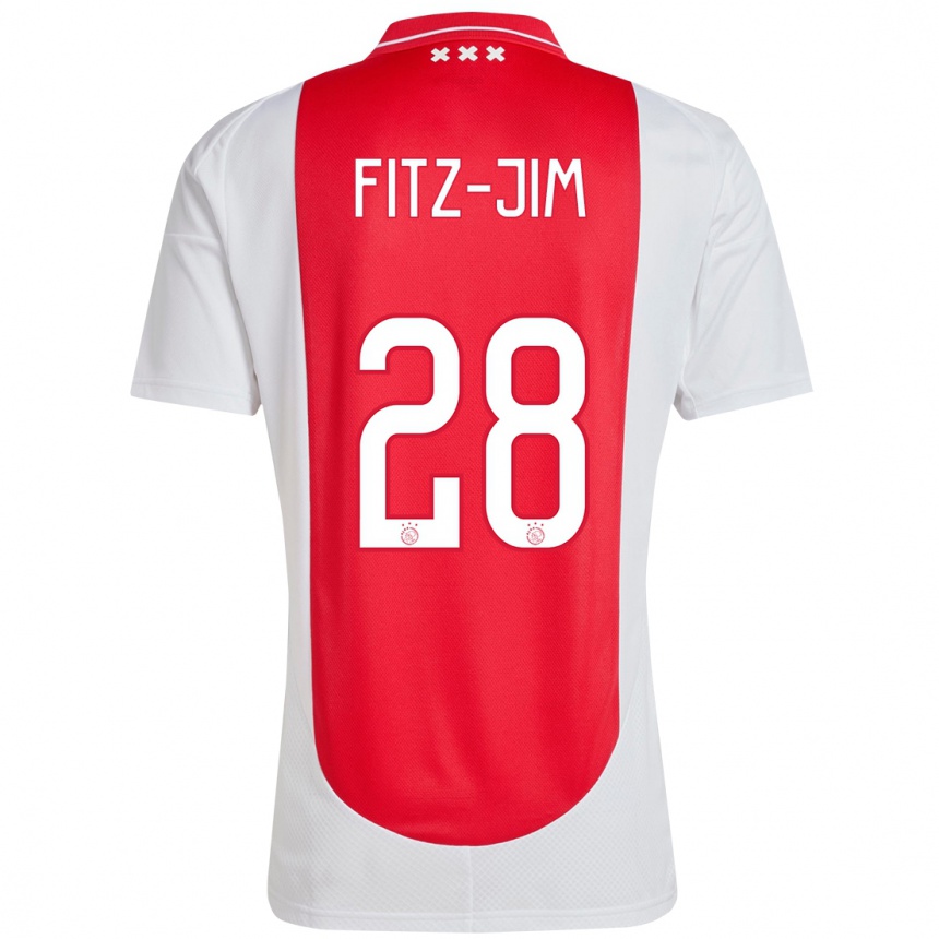 Niño Fútbol Camiseta Kian Fitz-Jim #28 Rojo Blanco 1ª Equipación 2024/25 Argentina