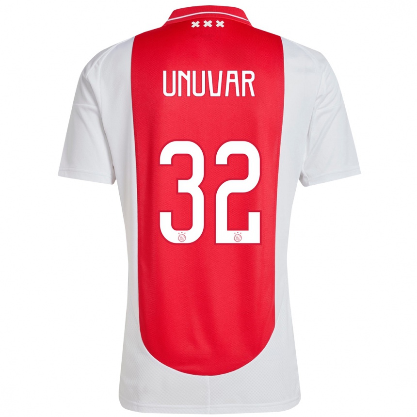 Niño Fútbol Camiseta Naci Ünüvar #32 Rojo Blanco 1ª Equipación 2024/25 Argentina