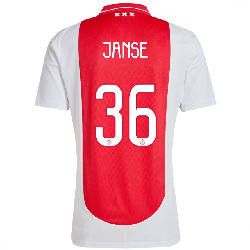 Niño Fútbol Camiseta Dies Janse #36 Rojo Blanco 1ª Equipación 2024/25 Argentina