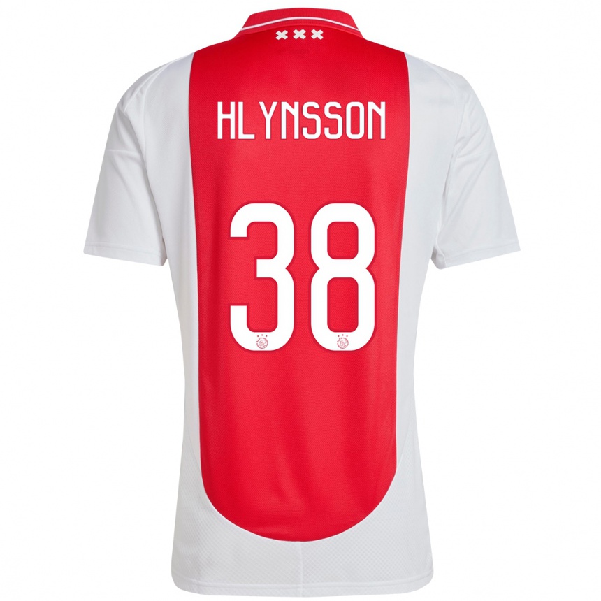 Niño Fútbol Camiseta Kristian Hlynsson #38 Rojo Blanco 1ª Equipación 2024/25 Argentina