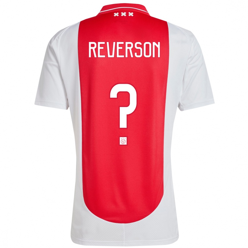 Niño Fútbol Camiseta Paul Reverson #0 Rojo Blanco 1ª Equipación 2024/25 Argentina