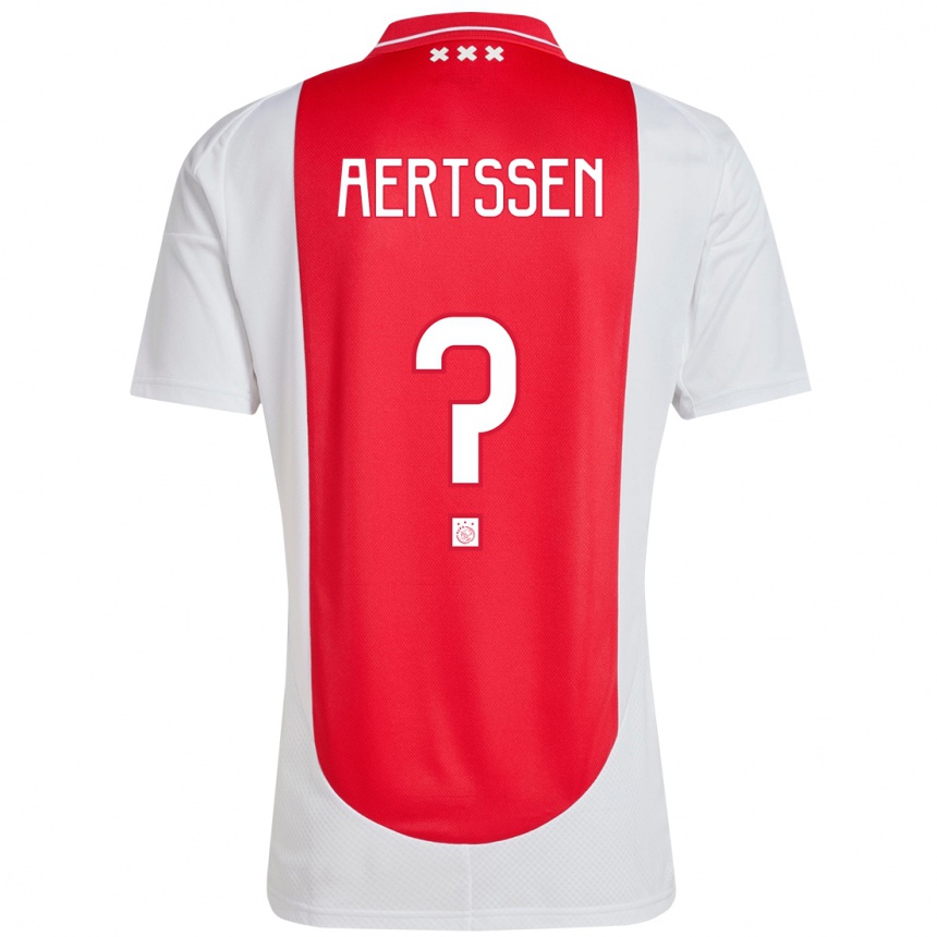 Niño Fútbol Camiseta Olivier Aertssen #0 Rojo Blanco 1ª Equipación 2024/25 Argentina