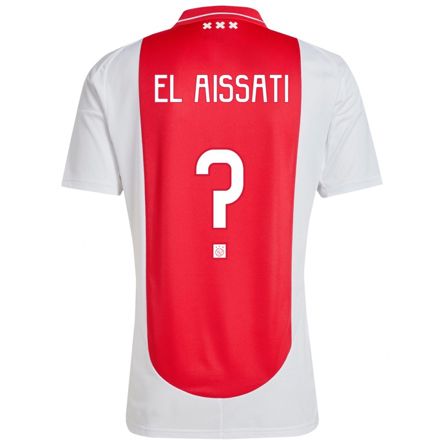 Niño Fútbol Camiseta Yasser El Aissati #0 Rojo Blanco 1ª Equipación 2024/25 Argentina