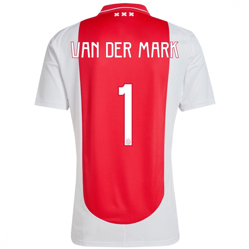 Niño Fútbol Camiseta Jesper Van Der Mark #1 Rojo Blanco 1ª Equipación 2024/25 Argentina