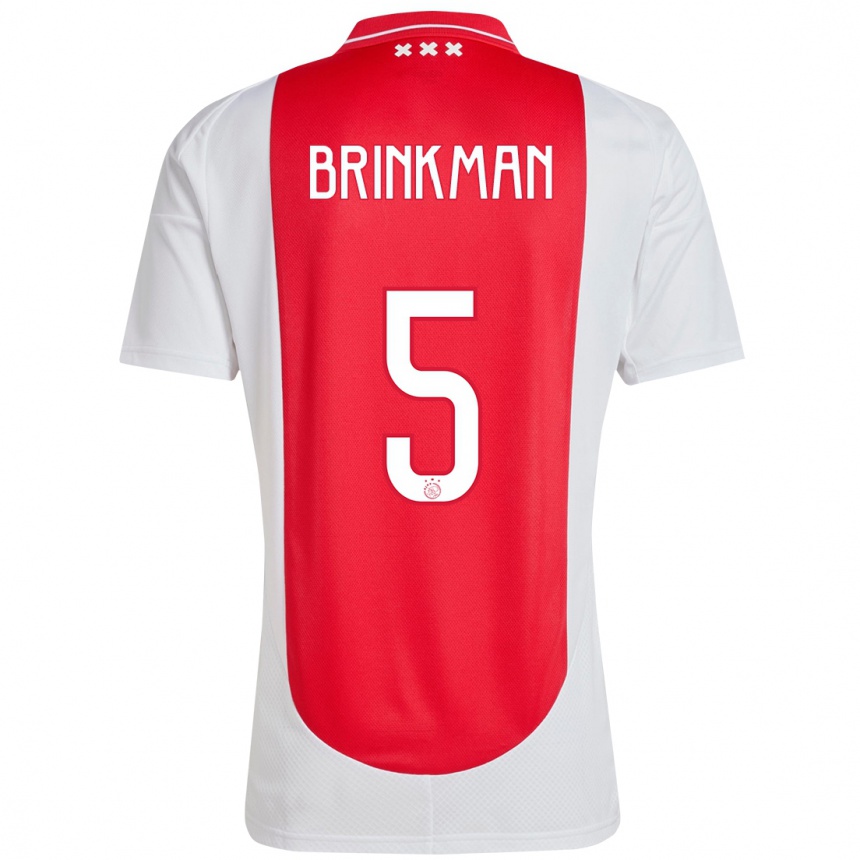 Niño Fútbol Camiseta Tim Brinkman #5 Rojo Blanco 1ª Equipación 2024/25 Argentina