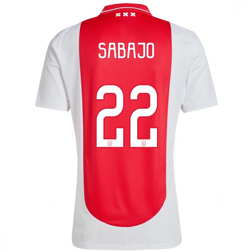 Niño Fútbol Camiseta Quinty Sabajo #22 Rojo Blanco 1ª Equipación 2024/25 Argentina