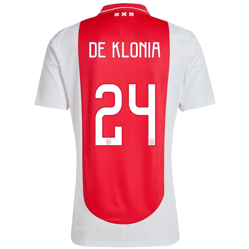 Niño Fútbol Camiseta Daliyah De Klonia #24 Rojo Blanco 1ª Equipación 2024/25 Argentina