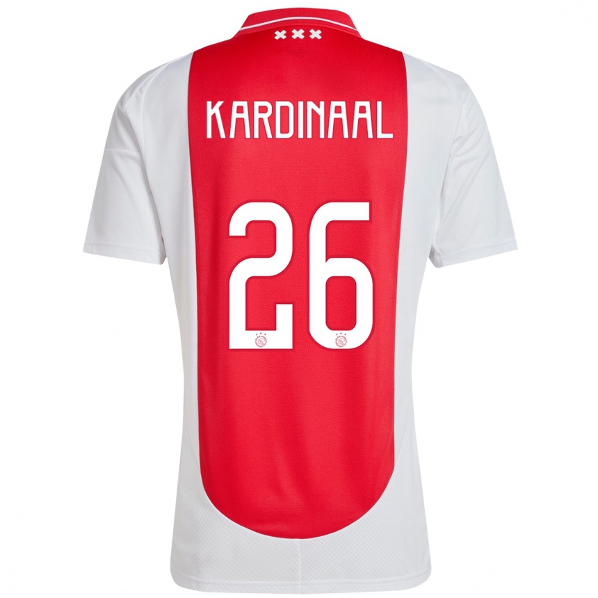 Niño Fútbol Camiseta Isa Kardinaal #26 Rojo Blanco 1ª Equipación 2024/25 Argentina