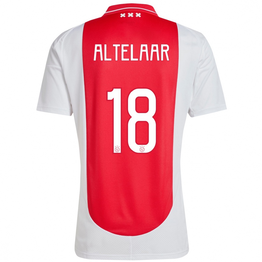 Niño Fútbol Camiseta Jamie Altelaar #18 Rojo Blanco 1ª Equipación 2024/25 Argentina