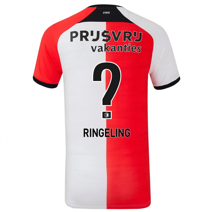 Niño Fútbol Camiseta Sam Ringeling #0 Rojo Blanco 1ª Equipación 2024/25 Argentina