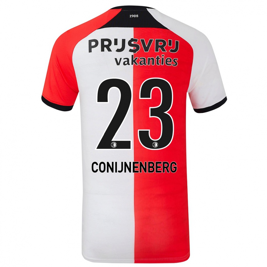 Niño Fútbol Camiseta Jada Conijnenberg #23 Rojo Blanco 1ª Equipación 2024/25 Argentina