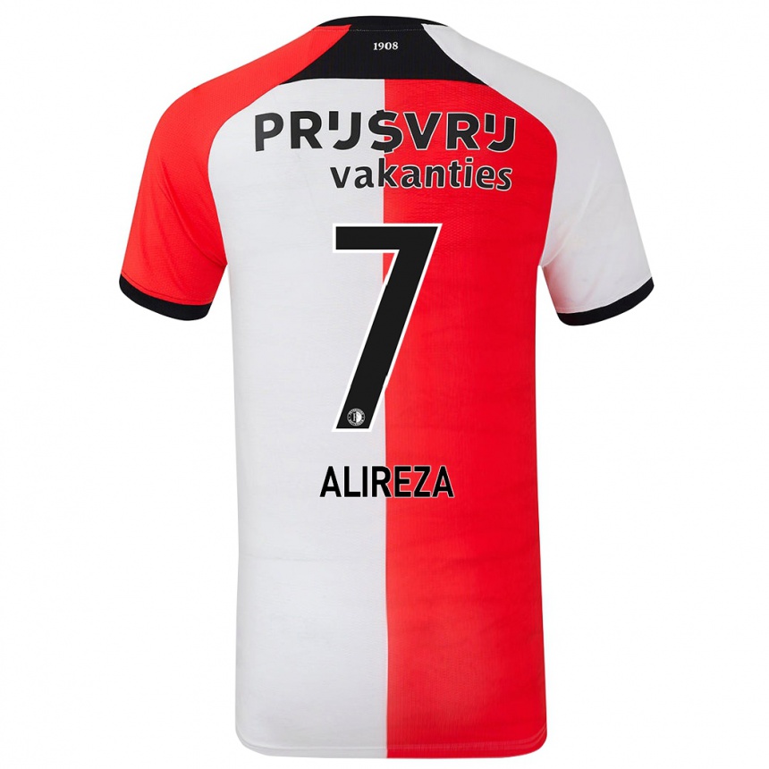 Niño Fútbol Camiseta Alireza Jahanbakhsh #7 Rojo Blanco 1ª Equipación 2024/25 Argentina