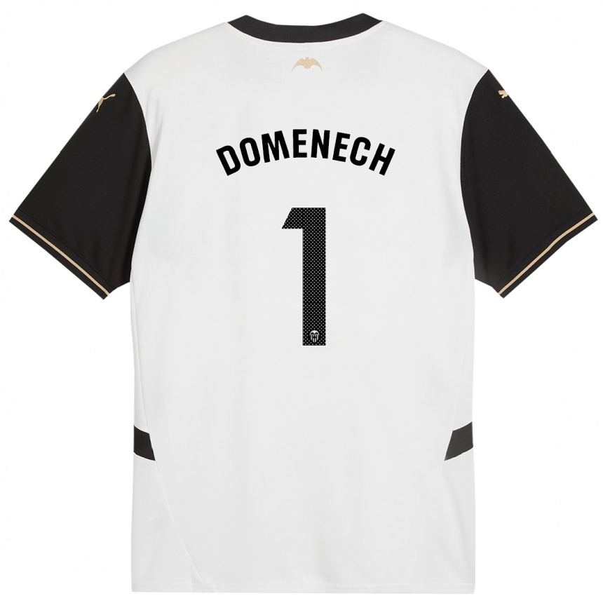 Niño Fútbol Camiseta Jaume Doménech #1 Blanco Negro 1ª Equipación 2024/25 Argentina